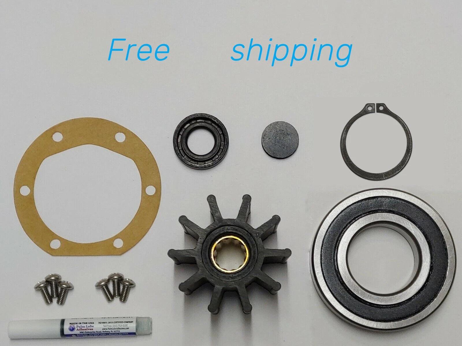 Repair Kit for Volvo Penta Pump 855722, Jabsco 22740-0351 (Single Bearing)
