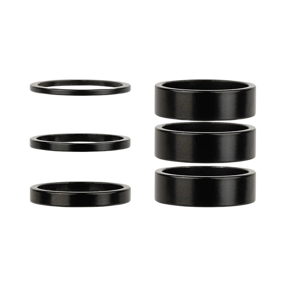 Set of 2 Anodized Aluminum Stem Risers for Mountain Bikes 28.6mm Adjustable