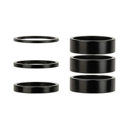 Set of 2 Anodized Aluminum Stem Risers for Mountain Bikes 28.6mm Adjustable