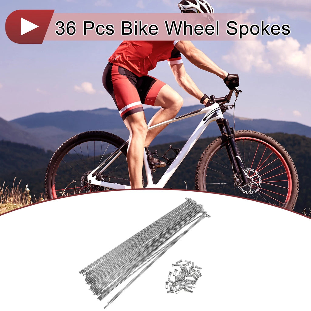 12G Bicycle Spokes 275mm Steel Galvanized Set for 26 Inch Wheel (2000–2030)