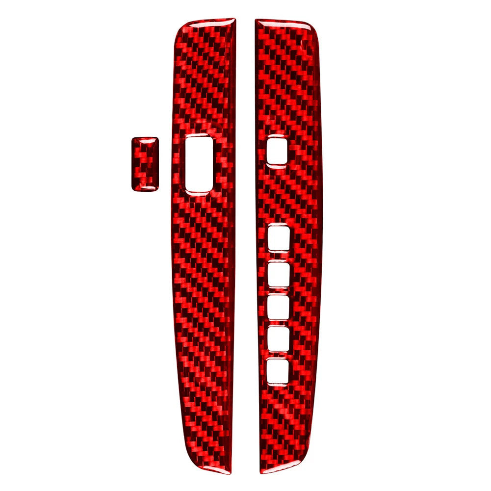 Red Carbon Fiber Gear Shift Cover Trim for Honda Accord (2013–2017) RHD