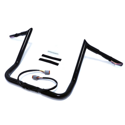 14" Prewired Ape Hanger Bar for Harley FLHT Electra Glide/FLTRI Road Glide (1996–2006)