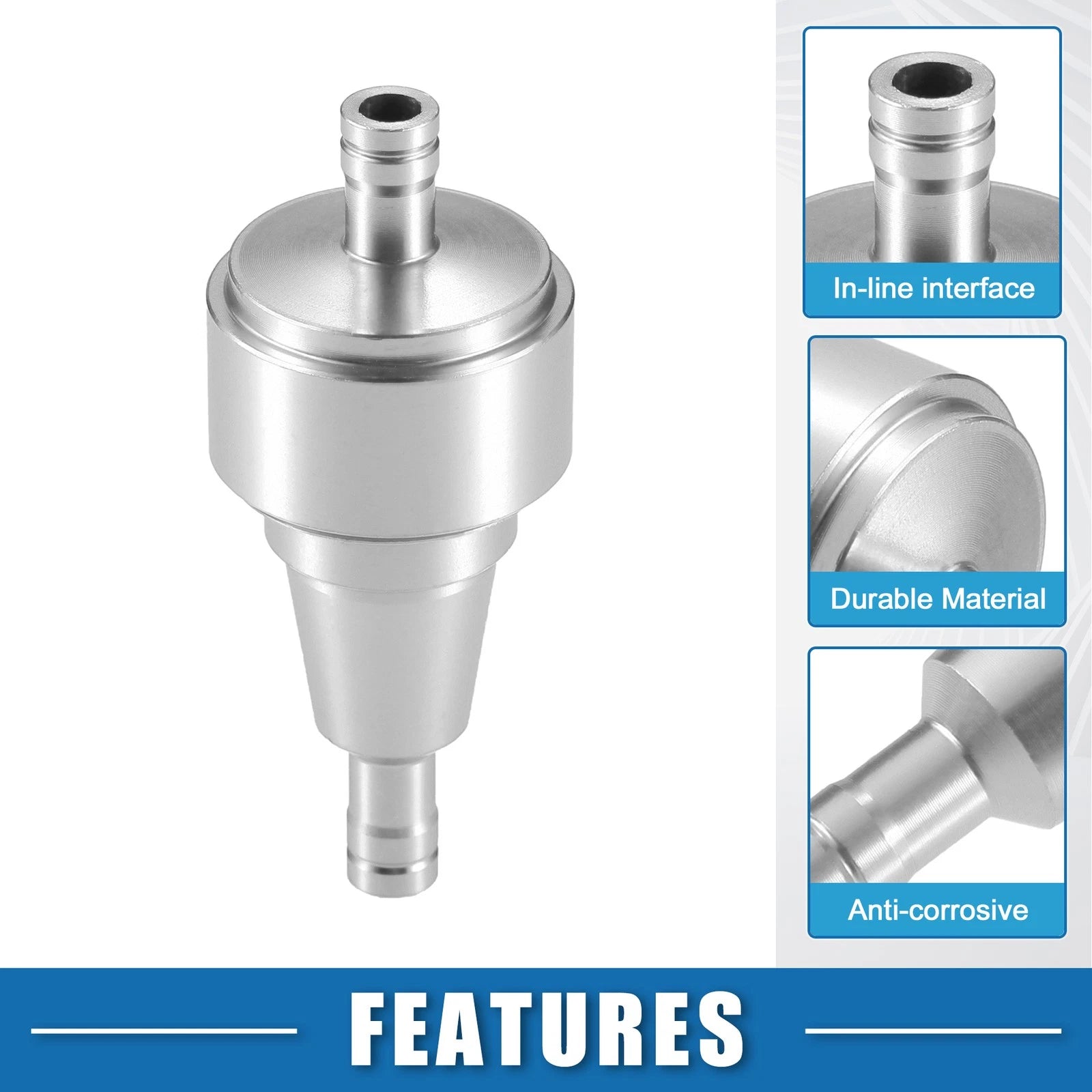 Universal Gas Inline Fuel Filter 6mm OD for ATV (Universal)