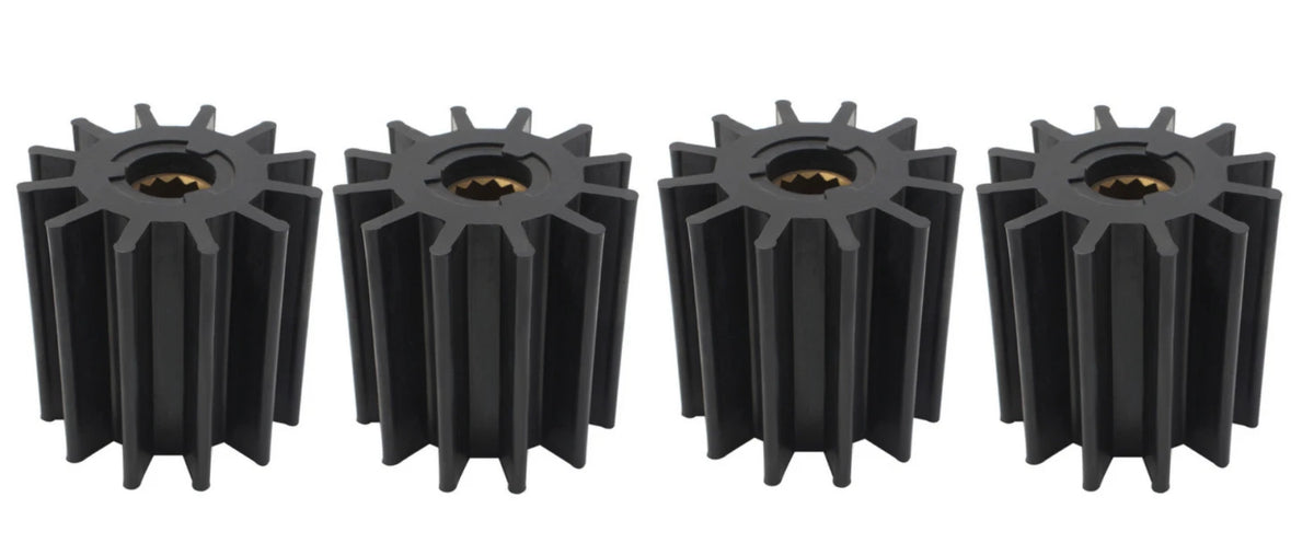 Set of 4 Water Pump Flexible Rubber Impellers for Jabsco (17938-0001)