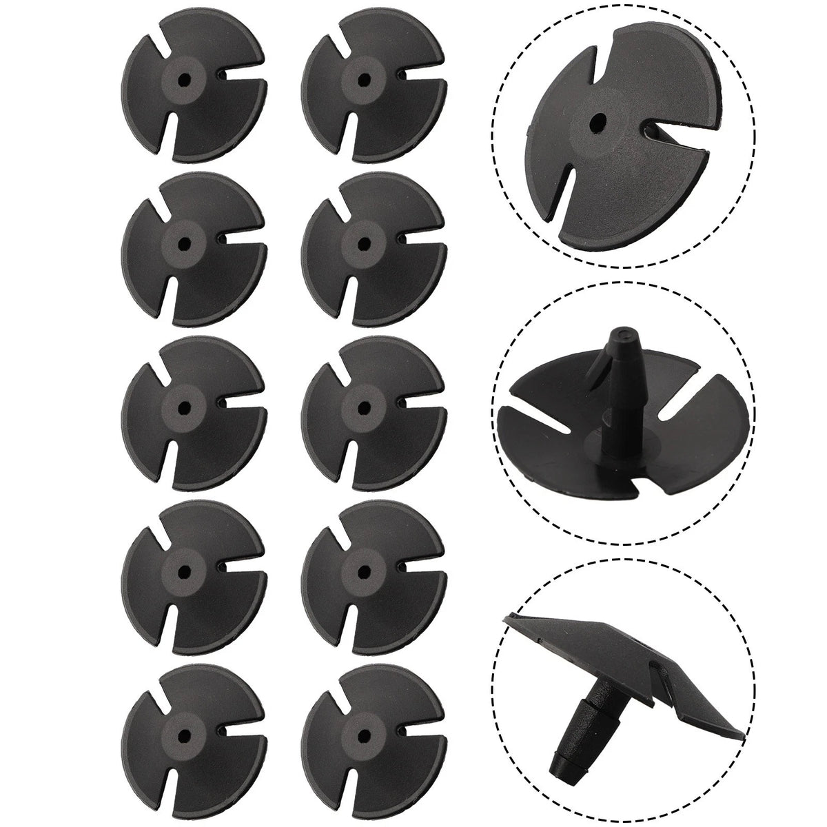 Set of 10 Hood Retainer Clips for Car (4428987)