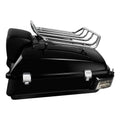 LED Chopped Trunk Backrest Pad Rack for Harley Road King Glide (2014–2026)