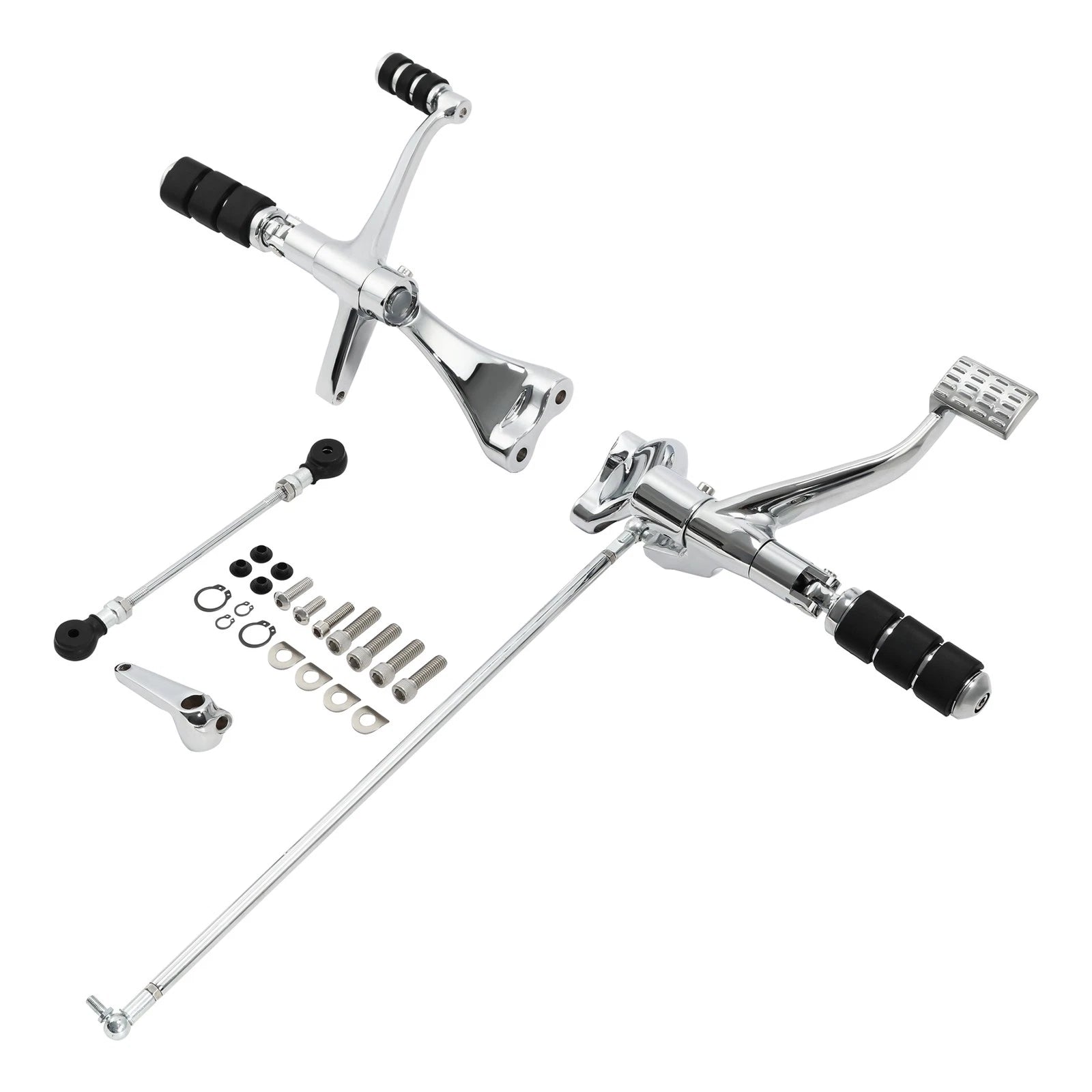 Forward Control Pegs Lever Linkage for Harley Sportster (2004–2013) Chrome/Black