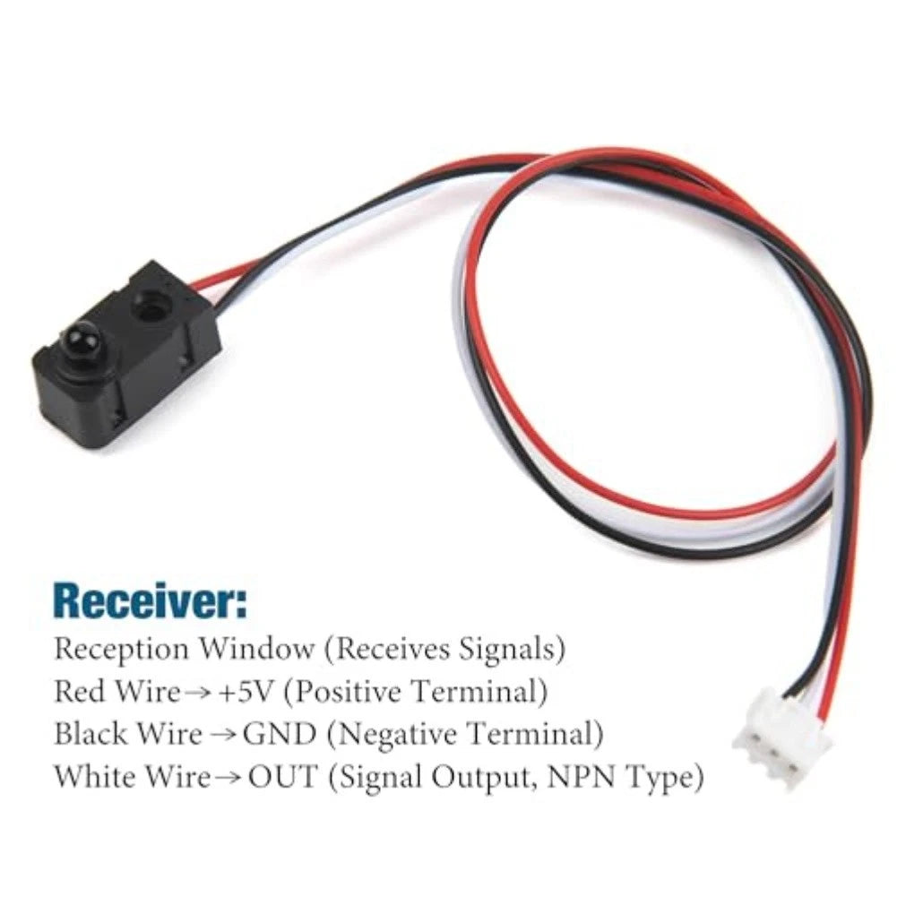 5 Pack Infrared Break Beam Sensor 5MM LED Photoelectric Switch NPN Output