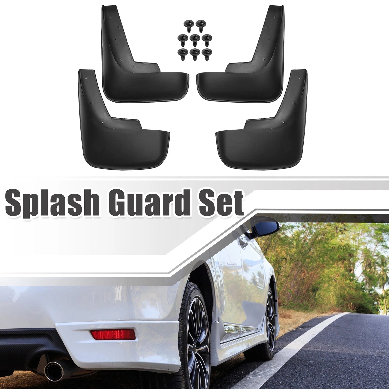 Mud Flaps Splash Guards Front and Rear Kit for Toyota Camry (2018–2024)