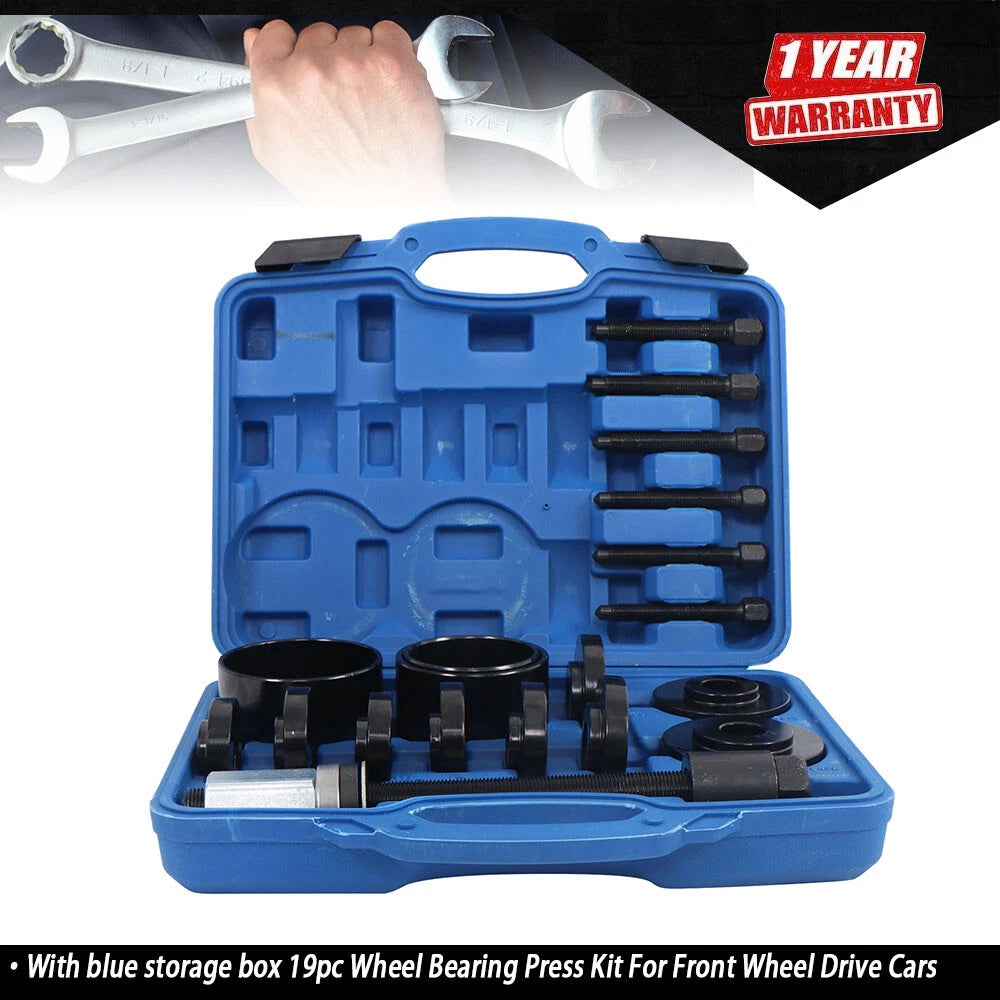 19-Piece Front Wheel Driver Bearing Removal Tool Set for