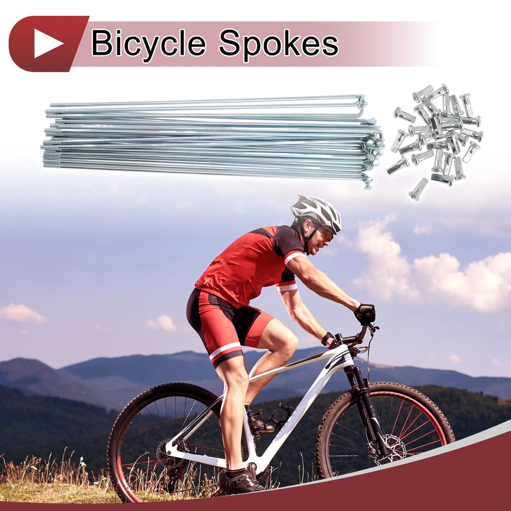 Bicycle Spokes 194 mm Carbon Steel Replacement for 12G Wheels (Universal)