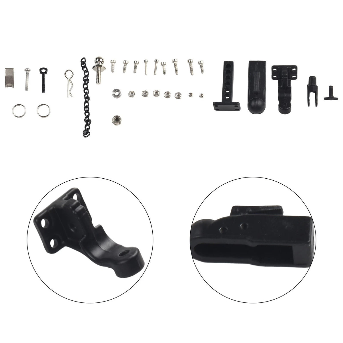 Trailer Hook Assembly for 1/10 Scale RC Crawler Vehicles (TRX4, SCX10)
