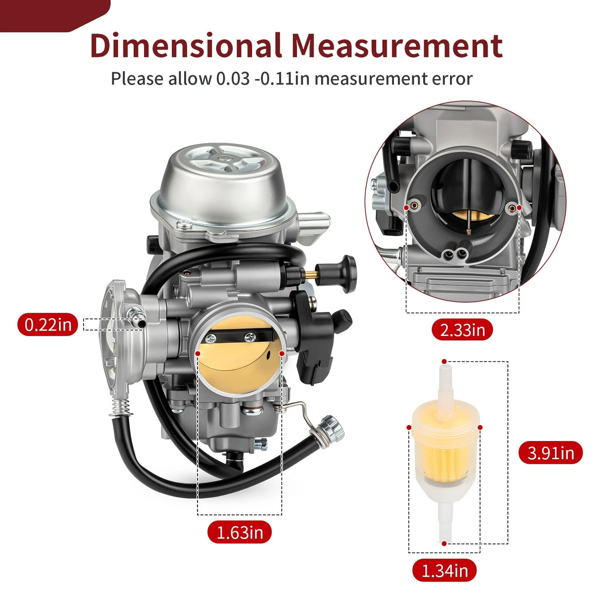 Carburetor for Yamaha YFZ450 (2012–2013) Performance Part # 1PD-14901-00-00