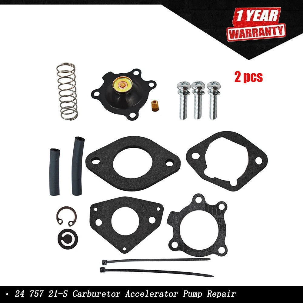 2 Pack Accelerator Pump Repair Kit for Kohler 24 757 21-S