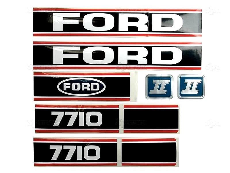 Bonnet Decal Set for Ford 7710 (1978–1995)