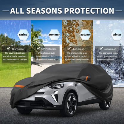 Waterproof PEVA Car Cover for Renault Captur II (2019–2024) with Zipper