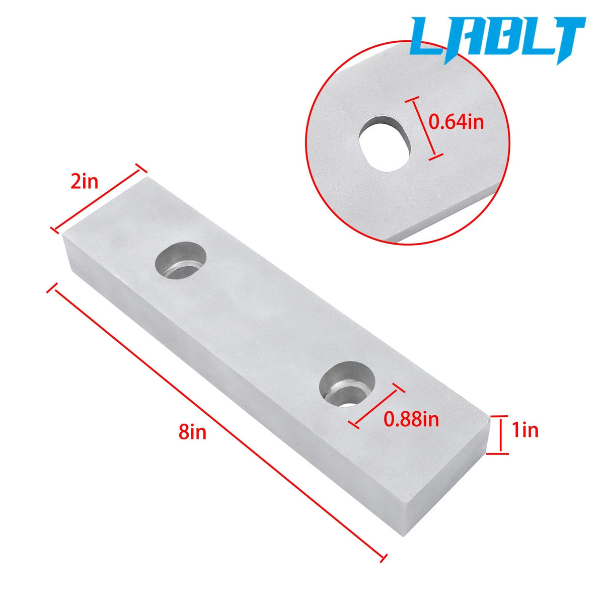 Set of 2 Aluminum Machinable Soft Jaws for 6" Mill Vises