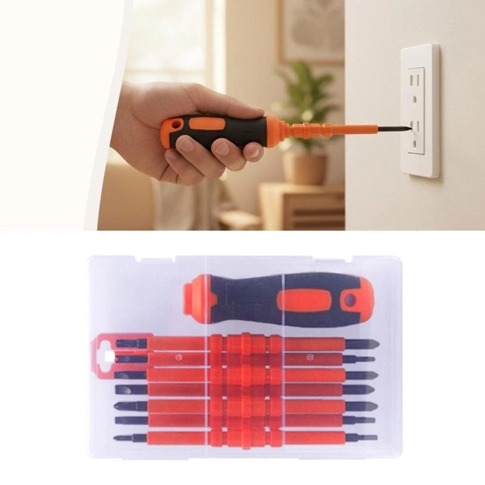 8-Piece Insulated Screwdriver Set for Household Electrical Use