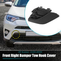 Front Right Tow Hook Cover Unpainted Black for Toyota RAV4 SE (2016–2018)