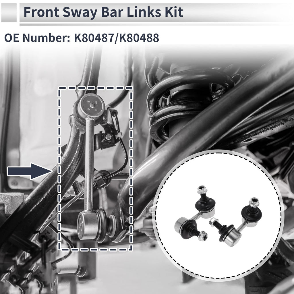 Front Stabilizer Bar Links No Bushing for Acura RSX 2002–2006