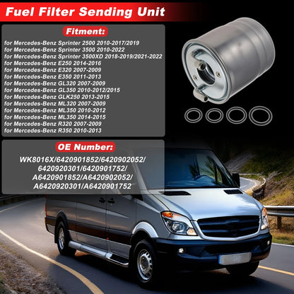 Fuel Filter Assembly Set for Mercedes-Benz Sprinter 2500 (2010–2017, 2019) No.WK8016X