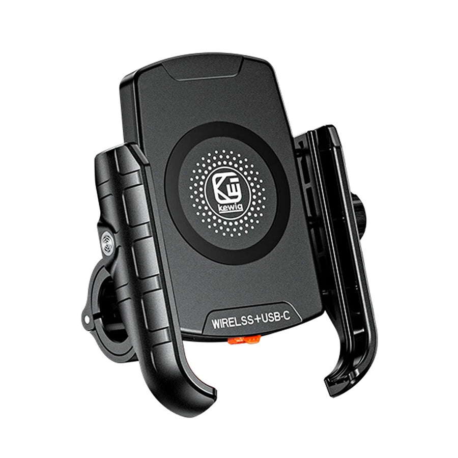 Motorcycle Phone Holder Wireless Charger Handlebar Mount for 4"-7" Phones
