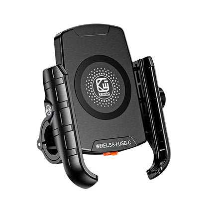 Motorcycle Phone Holder Wireless Charger Handlebar Mount for 4"-7" Phones