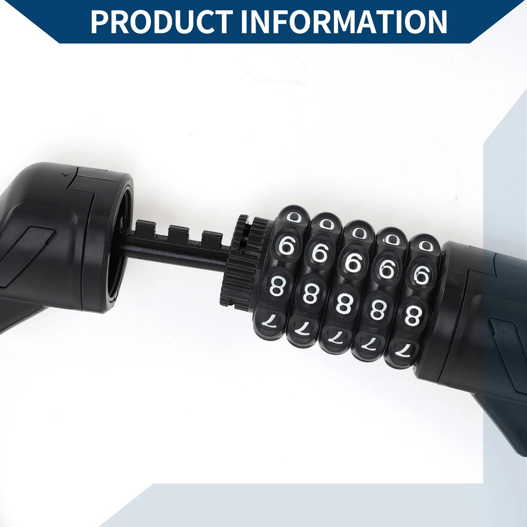 Spiral Cable Lock 60cm Resettable for Bicycle Bike (Universal Fit)