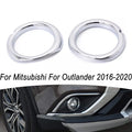 2Pcs ABS Front Fog Light Covers for Mitsubishi Outlander (2016–2021)