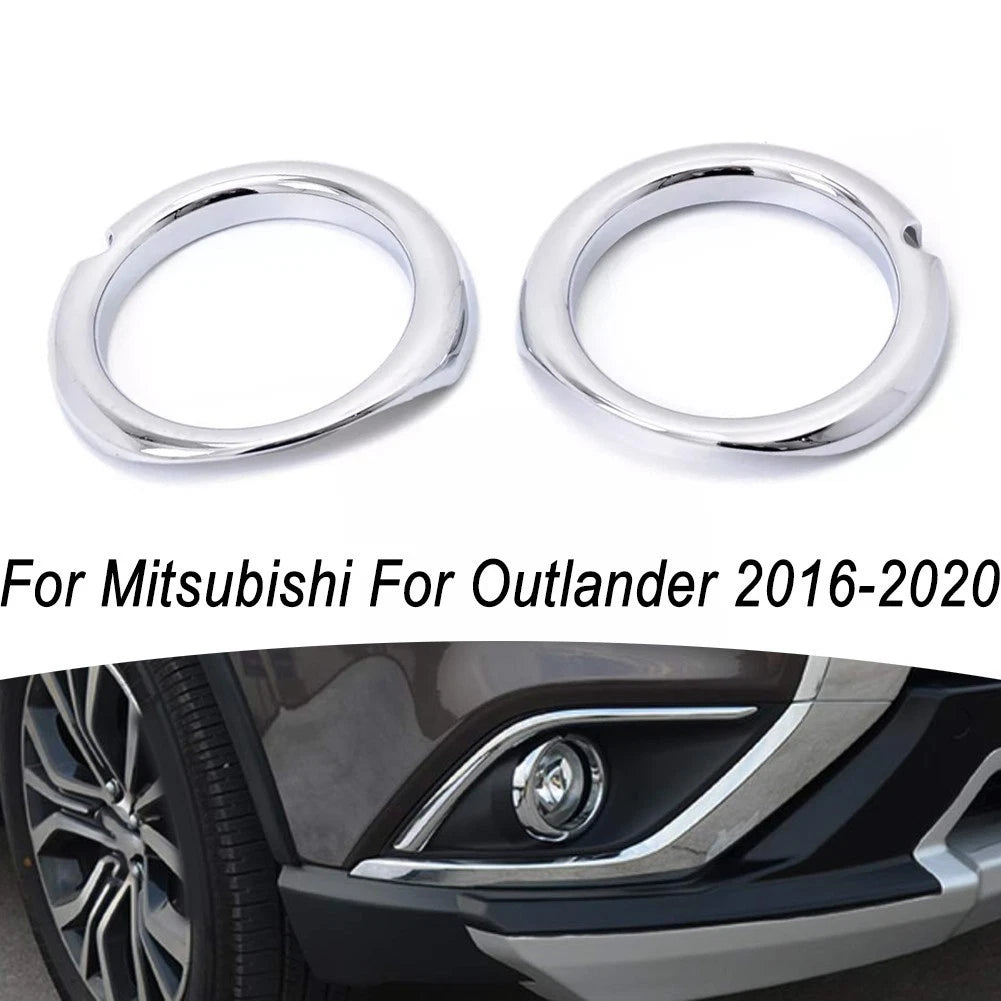 2Pcs ABS Front Fog Light Covers for Mitsubishi Outlander (2016–2021)