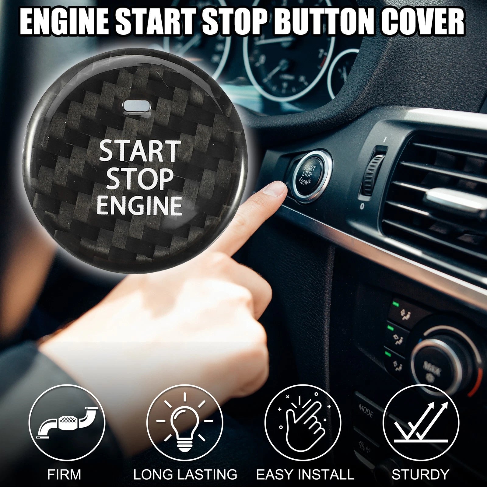 Engine Start Stop Button Cover Replacement for Mazda 3 (2014–2018)