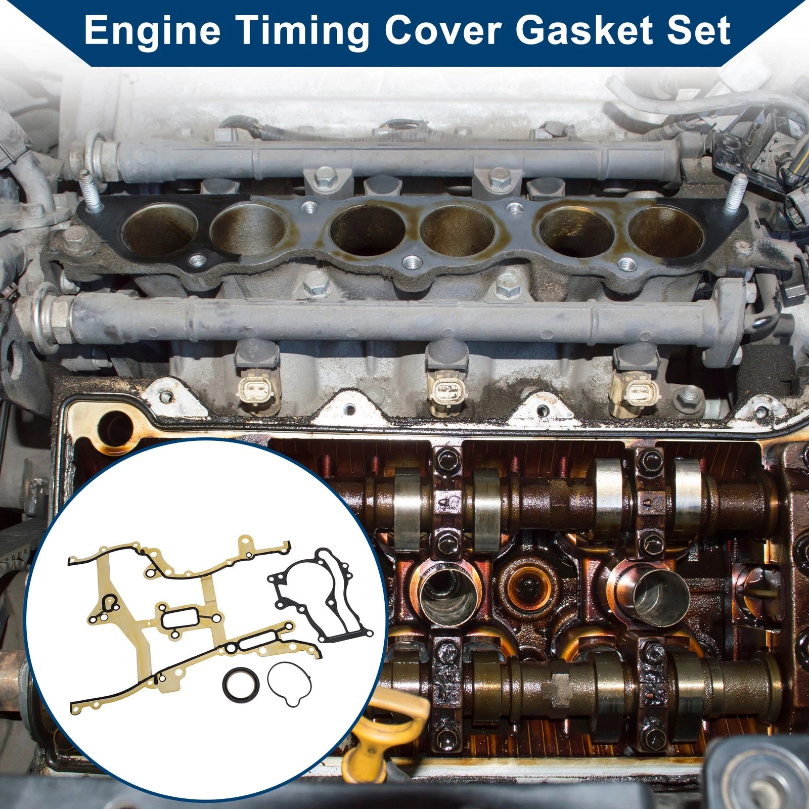 Engine Timing Cover Gasket Set Replacement for Chevrolet Cruze (2011–2015)