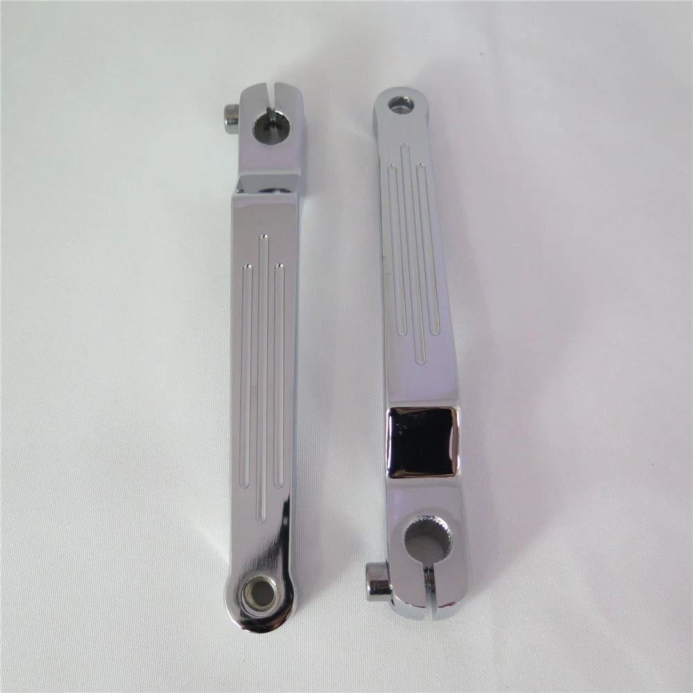 Chrome Groove Cut Heel Toe Shift Lever for Harley FL Softail (1986–Present)