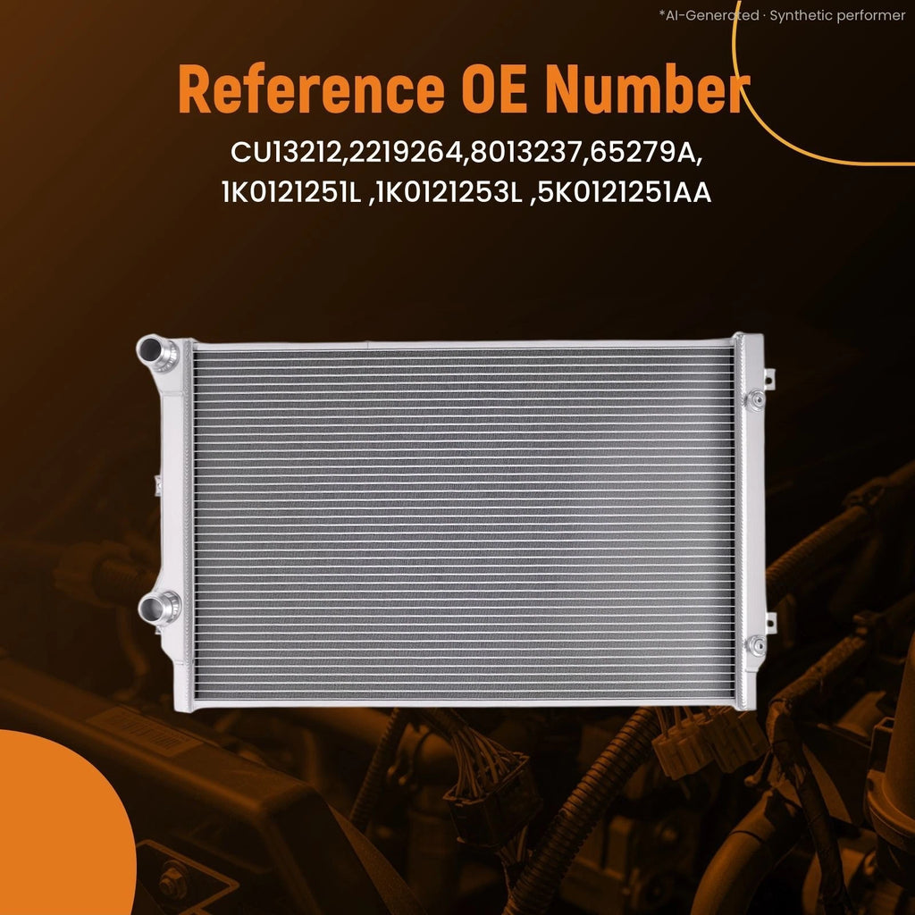 Aluminum Engine Radiator for Audi A3 Quattro (2009–2015) 8013237 2-Row