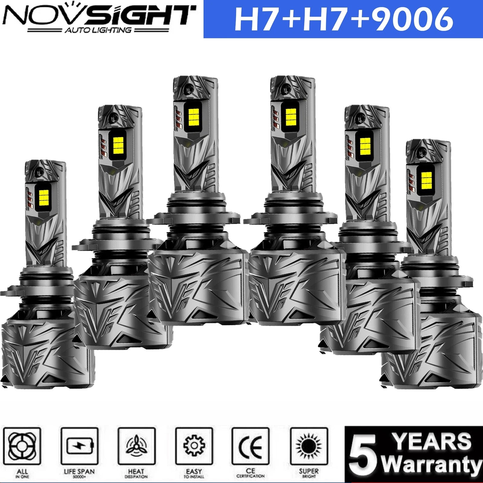 H7 LED Headlight Bulbs Conversion Kit for
