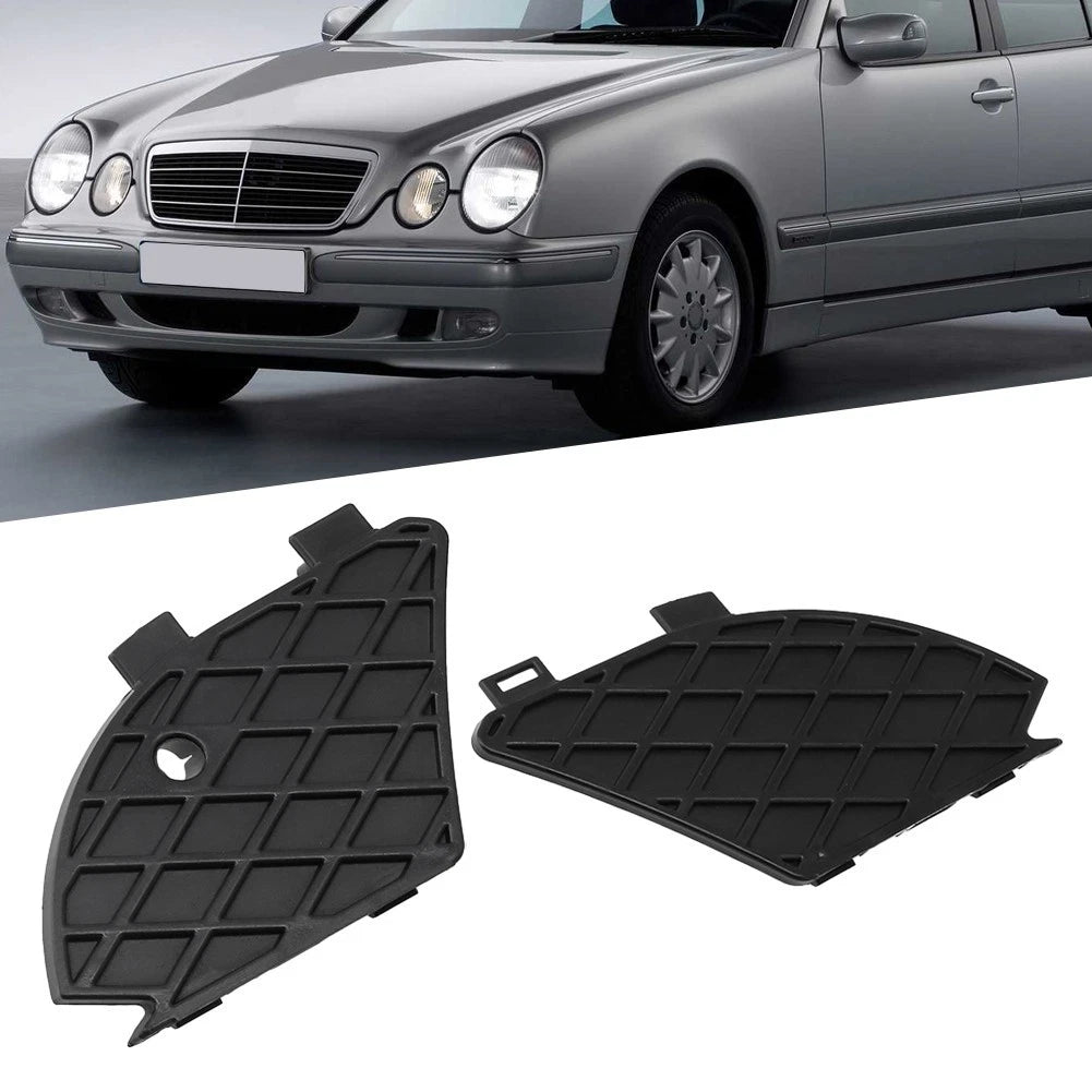 Pair of Front Bumper Fog Light Grill Covers for Mercedes E-Class (W210)