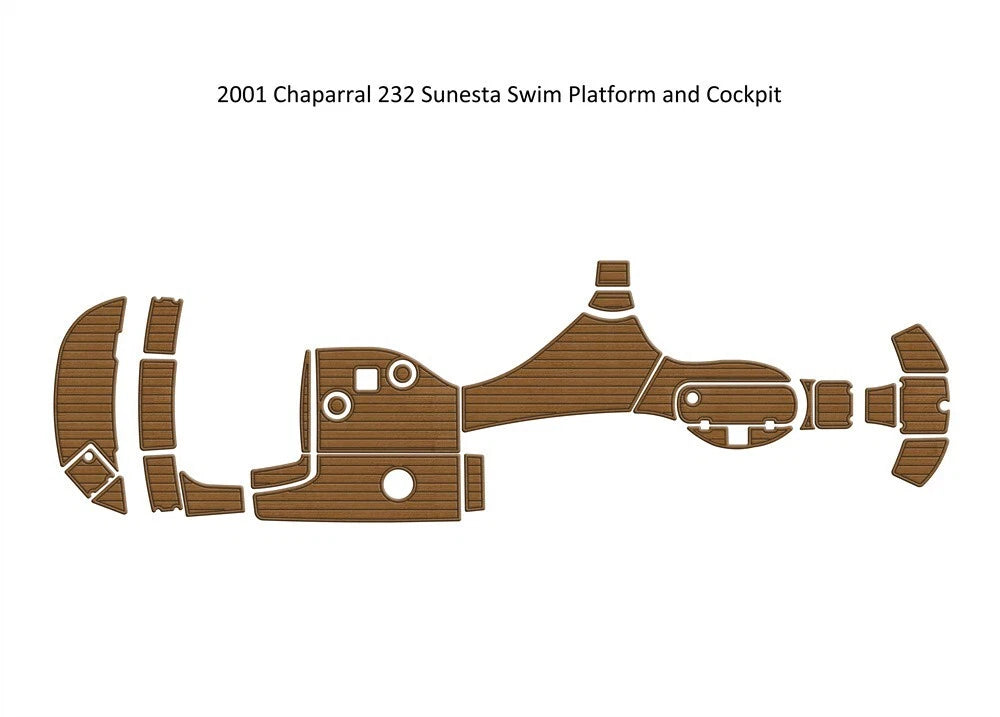EVA Foam Teak Flooring Pad for Chaparral 232 Sunesta (2001)