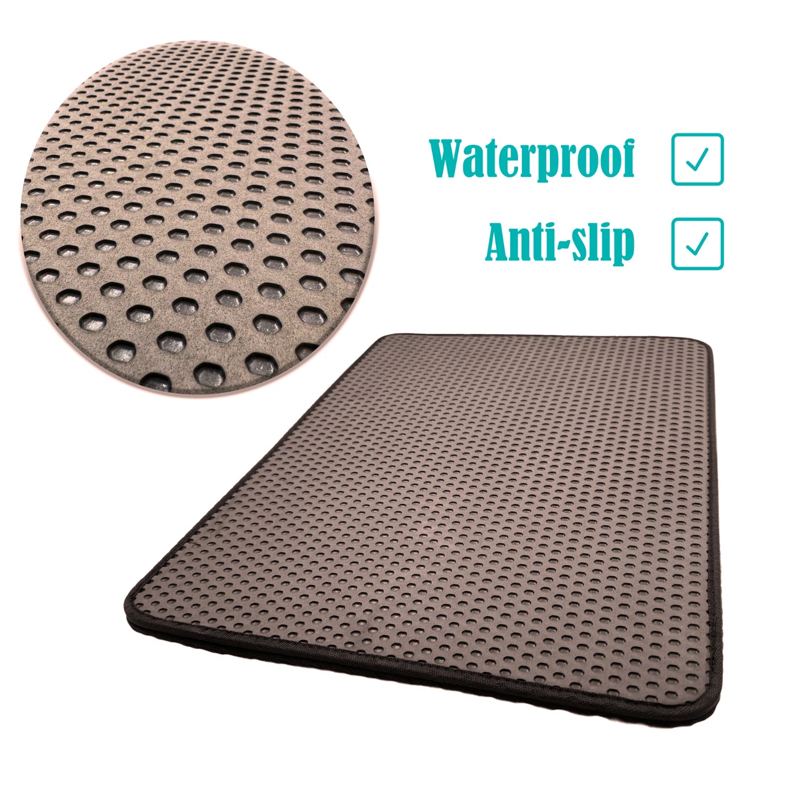Cat Litter Mat Double Layer Pad Trapper for All Makes and Models (60x45)
