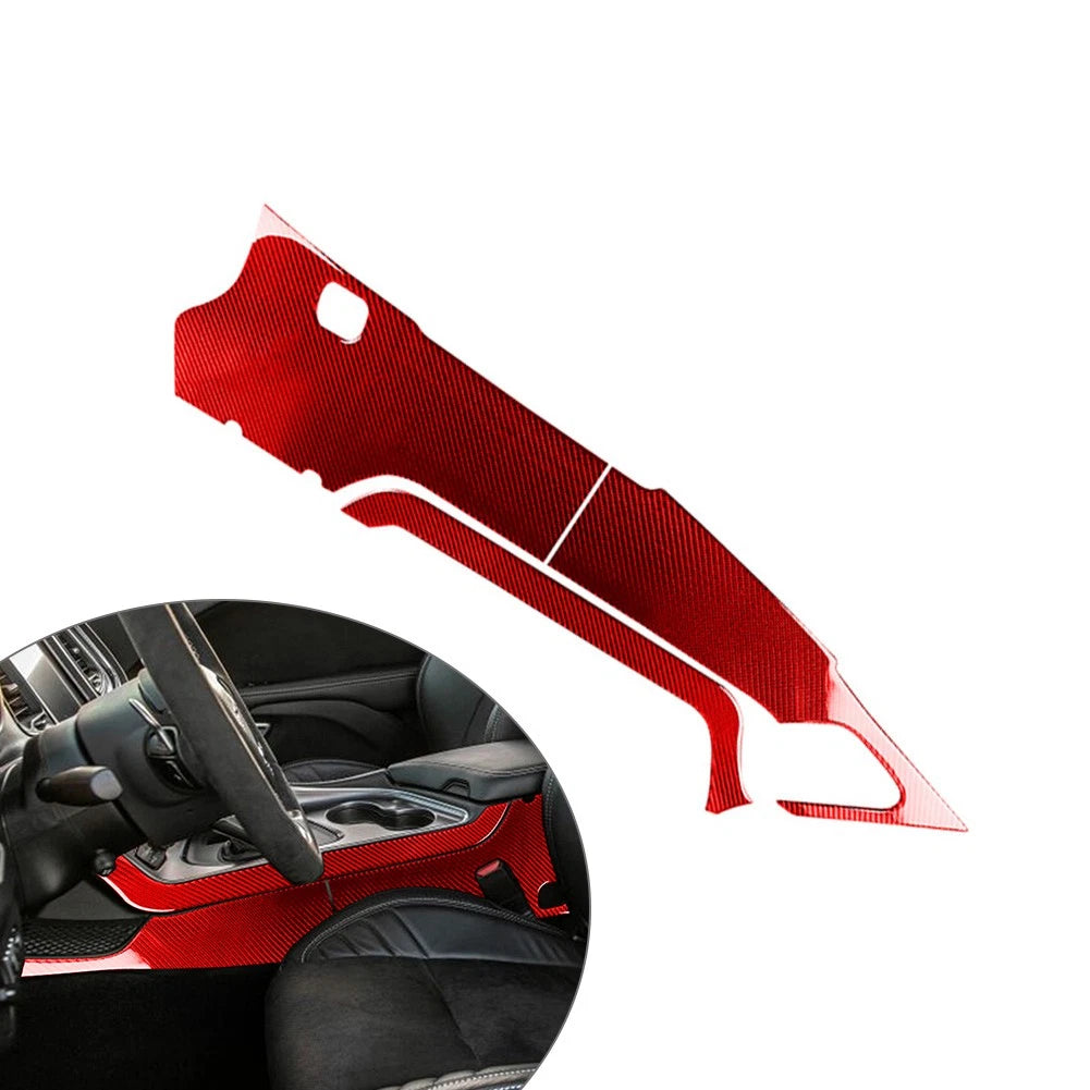 Carbon Fiber Red Shifter Side Panel for Dodge Challenger (2015–2024)