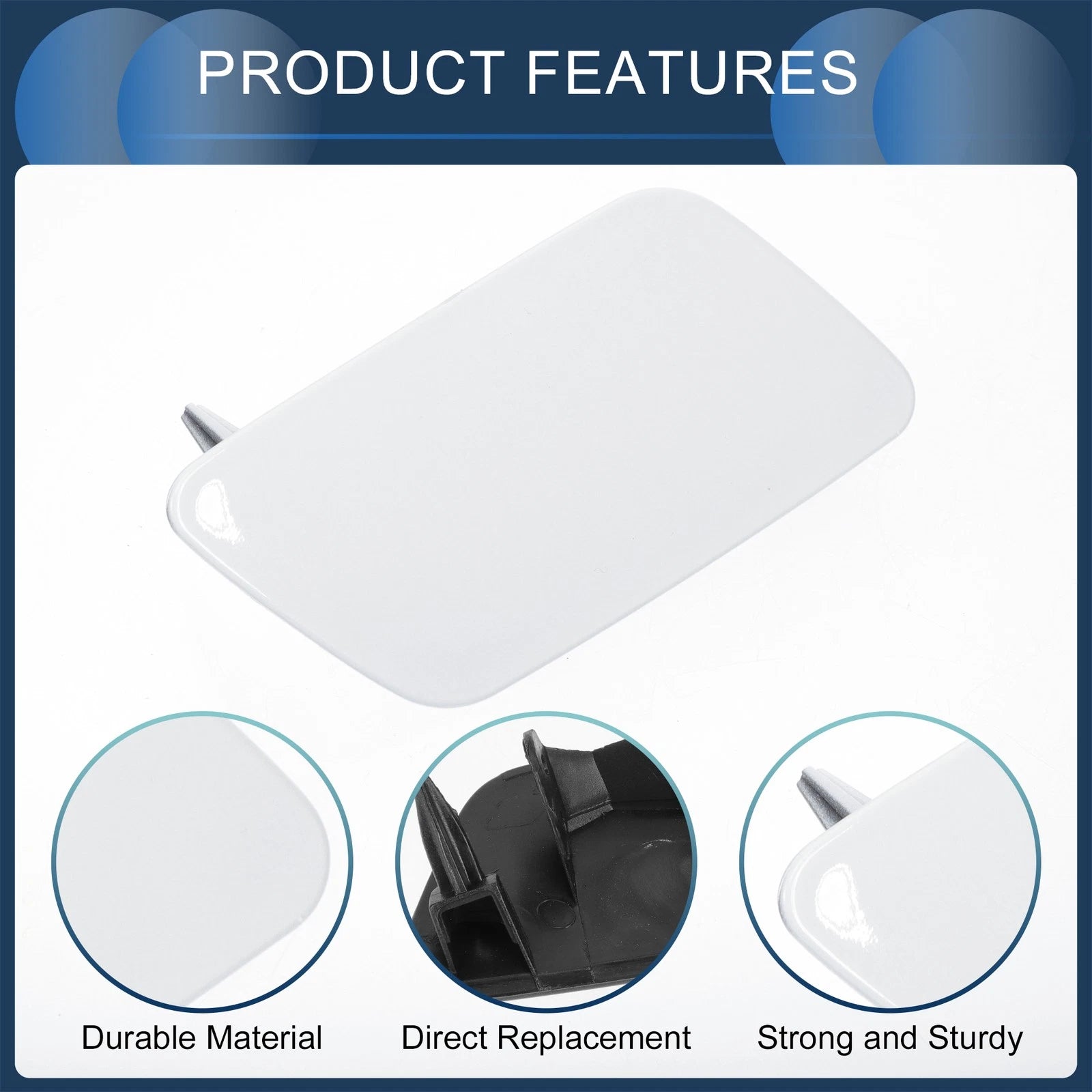 Front Right Washer Nozzle Cover Cap for Audi A3 8V (2016–2020) White