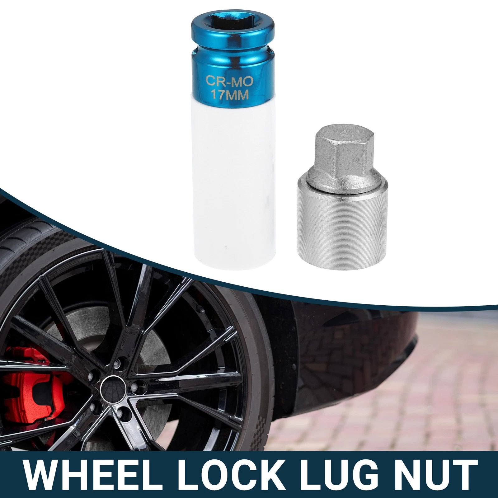 Set of 4 Wheel Lock Lug Nuts for Audi A3 - Includes Protector Socket
