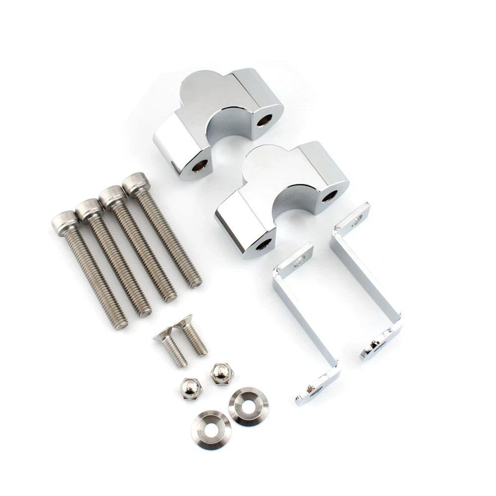 Chrome Handlebar Riser Bar Clamp for BMW R18 Classic (2020–2022)