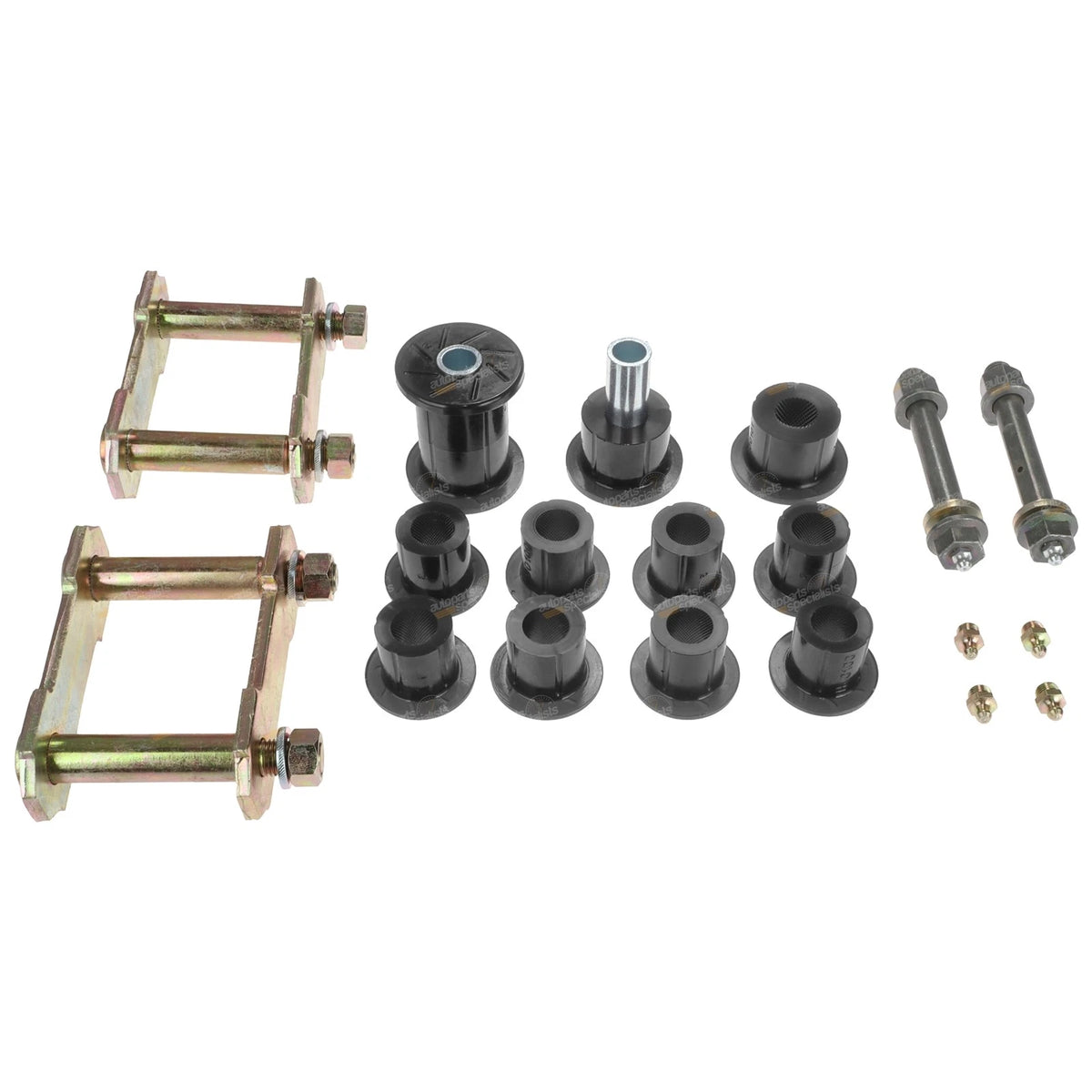 Greasable Leaf Spring Shackle + Pin + Polyurethane Bush Kit for Rodeo 4x4 (1988–On)