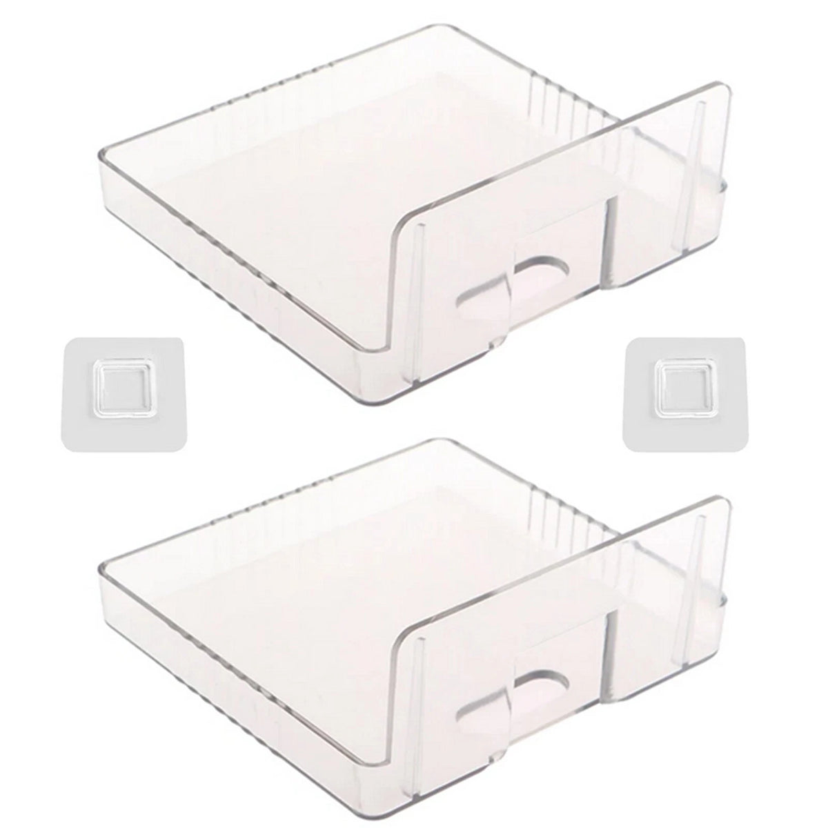 2Pcs Wall-Mounted Storage Bracket Holder for Universal Router TV Box