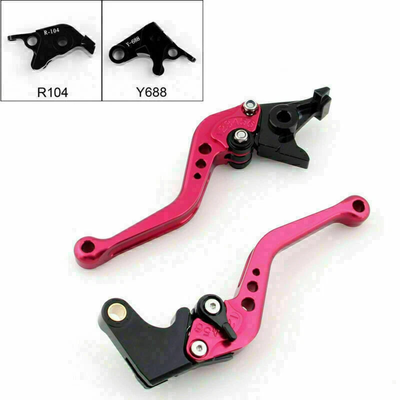 Short Brake Clutch Levers for Yamaha YZF R6 (2005–2014), YZF R1 (2004–2008) - Red T9