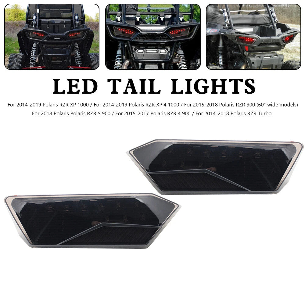 Set of 2 LED Tail Lights for Polaris RZR Turbo 1000 XP 900 S (2014–2021)