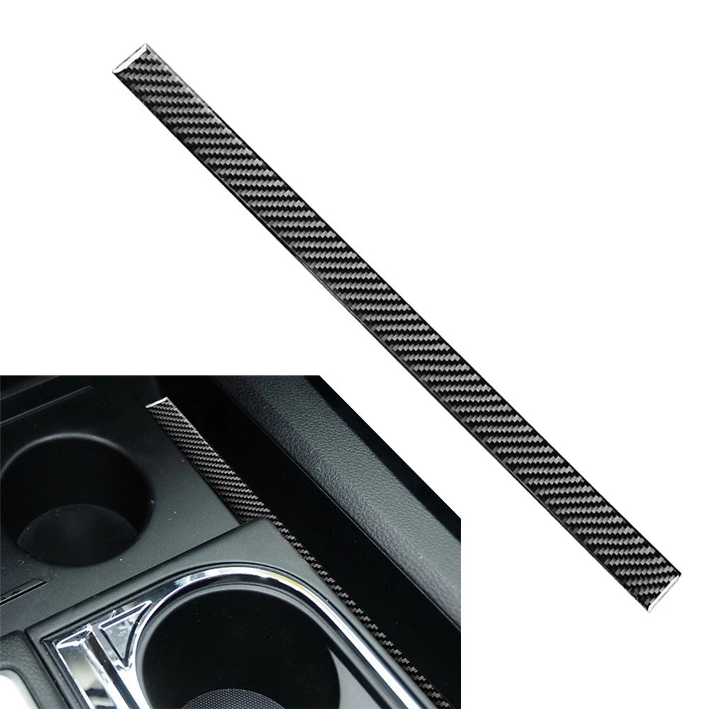 Inner Center Console Water Cup Holder Stripe Cover For Toyota Tundra 14-21 Black