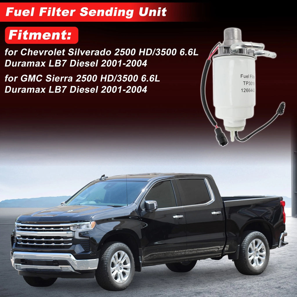 Fuel Filter Assembly for Chevrolet Silverado 2500 (2001–2004) Metal Plastic