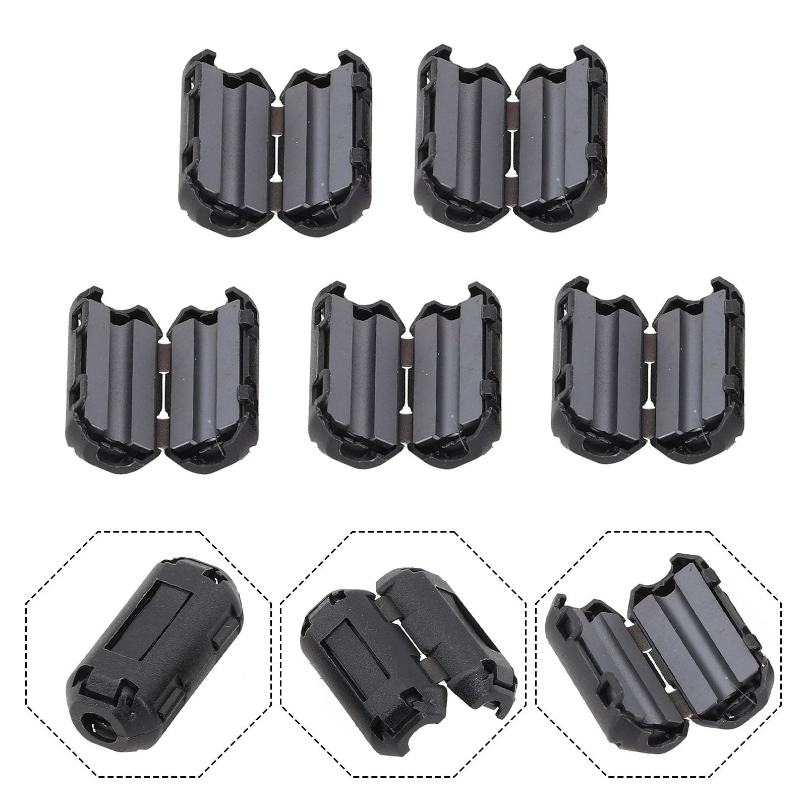 Ferrite Core Beads Set of 5 for Noise Suppression