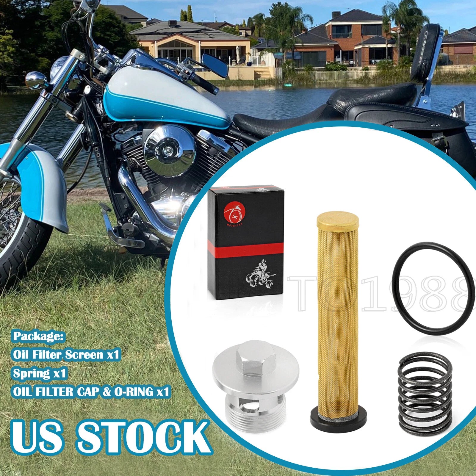 Oil Filter Screen Cap Spring for Kawasaki Vulcan 800 VN800 (1996–2006) 16097-1058